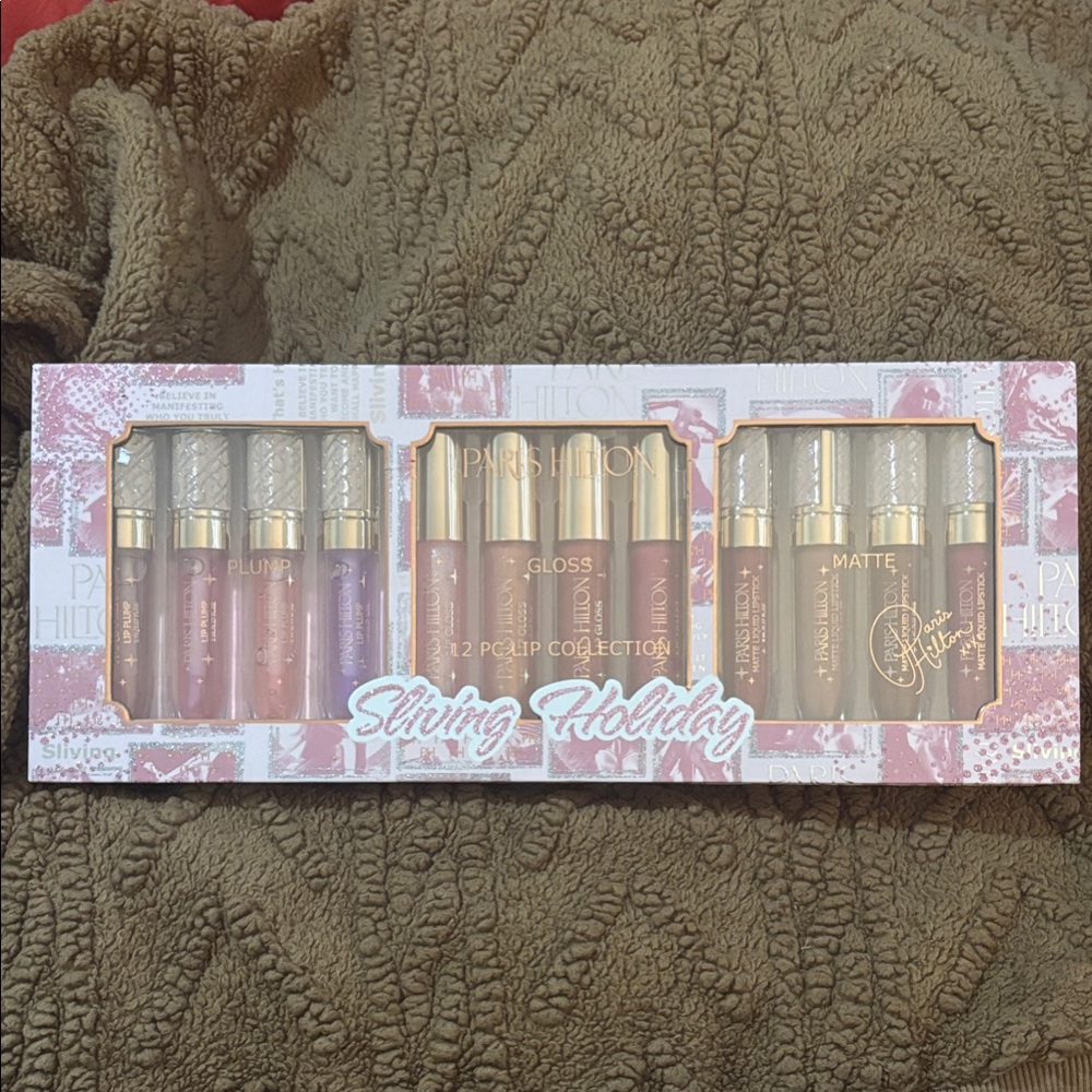 Paris Hilton Shining Holiday Lip Gloss & Matte Collection - Pink and Gold